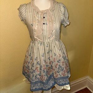 Axes femme anchor pattern babydoll dress